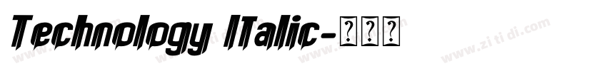 Technology Italic字体转换